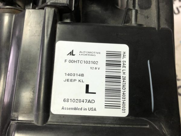 Купити Фара ліва Jeep Cherokee Halogen 2014-2018 USA Оригінал Б/в